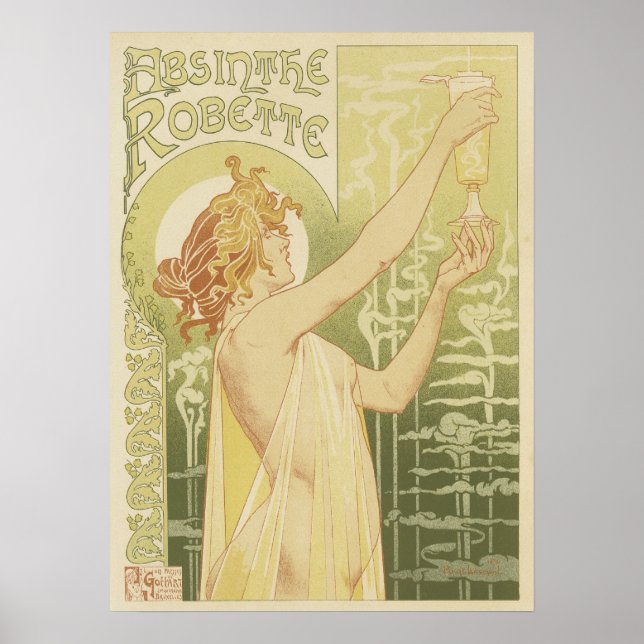 Robette Absinthe - Art nouveau Poster (Framsidan)
