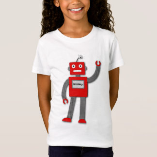 Robi den Retro robotflicka inpassade utslagsplats Tee