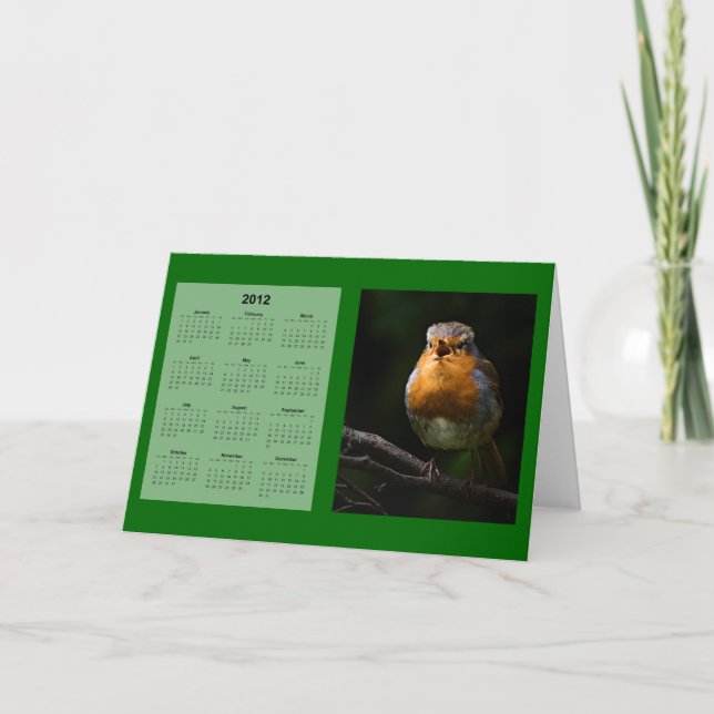 Robin 2012-kalender helgkort (Framsida)