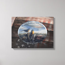 Robin 250yrs Branch Co MICH Canvastryck