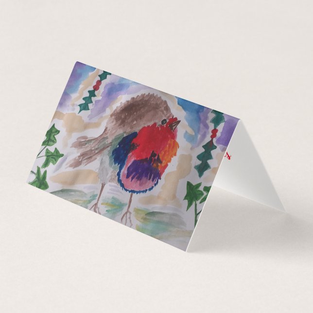 Robin Abstrakt Art-julkort Kort (Framsida)