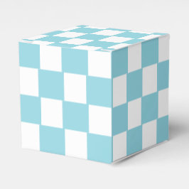 Robin Ägg Blå med Vit Fyrkantig Mönster Klassisk Presentaskar