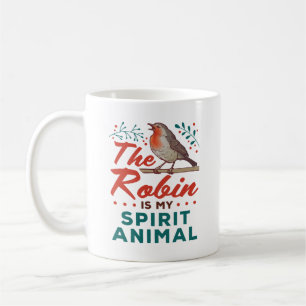 Robin är min själ, fågelfågel Älskare Birder Kaffemugg
