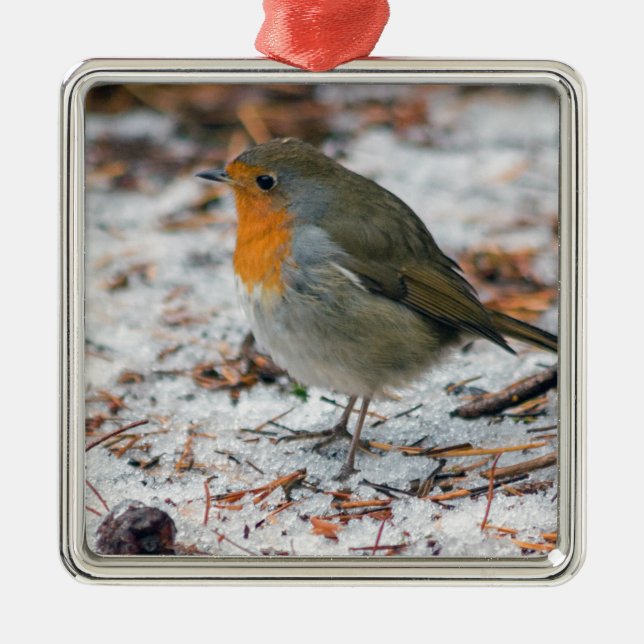 Robin Bauble Julgransprydnad Metall (Framsidan)
