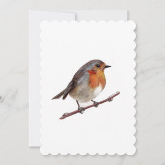 Robin Bird (Erithacus Rubecula) Gift Card Inbjudningar
