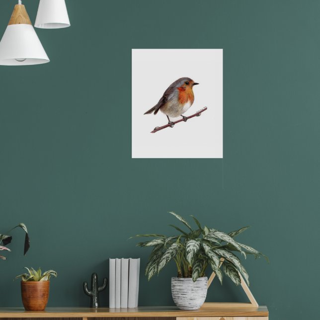 Robin Bird (Erithacus Rubecula) Poster (Vardagsrum 1)