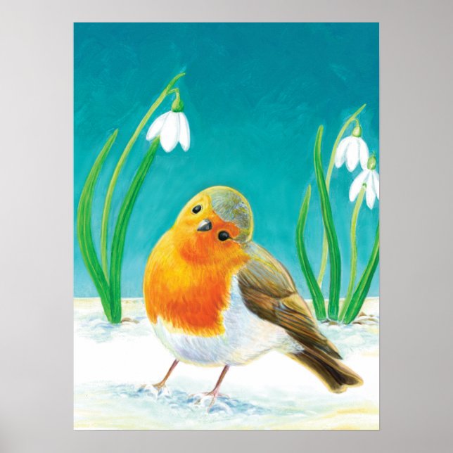 Robin Bird - Erithacus rubecula Poster (Framsidan)