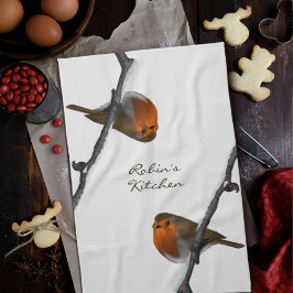 Robin Bird på Gren Personlig Kitchen Towel Kökshandduk
