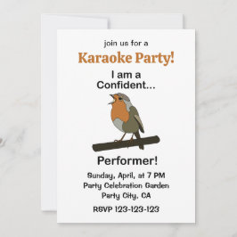 Robin Bird Självsäker Underhållare Rollig Karaokef Inbjudningar