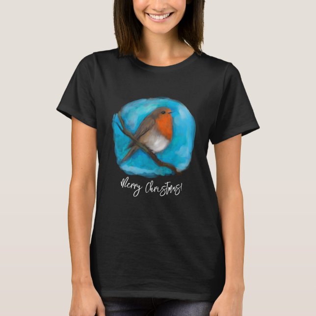 Robin bird T-Shirt (Framsida)