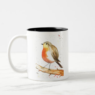 Robin bird Två-Tonad mugg