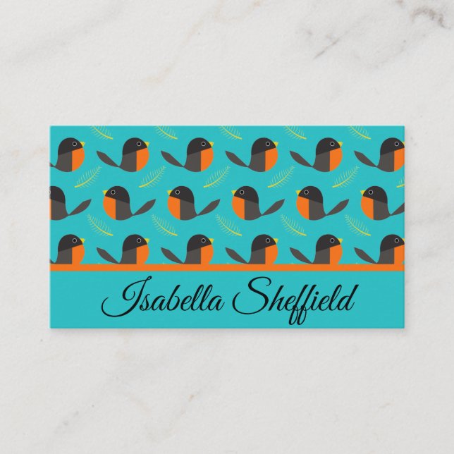 Robin Birds Affärskort Visitkort (Framsida)