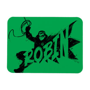 Robin Bläck Brush Namn Magnet