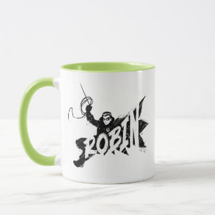 Robin Bläck Brush Namn Mugg
