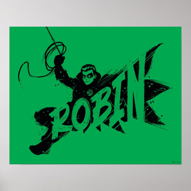 Robin Bläck Brush Namn Poster (Framsidan)