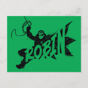Robin Bläck Brush Namn Vykort