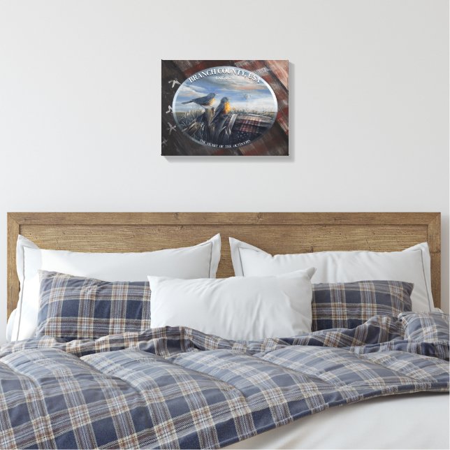 Robin Branch Co. MICH. Canvastryck (Insitu (sovrum))