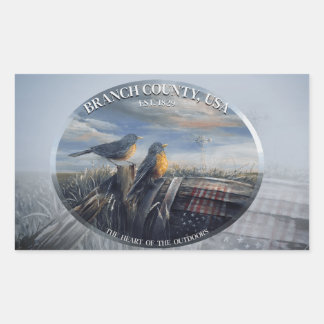 Robin Branch Co MICH Rektangulärt Klistermärke