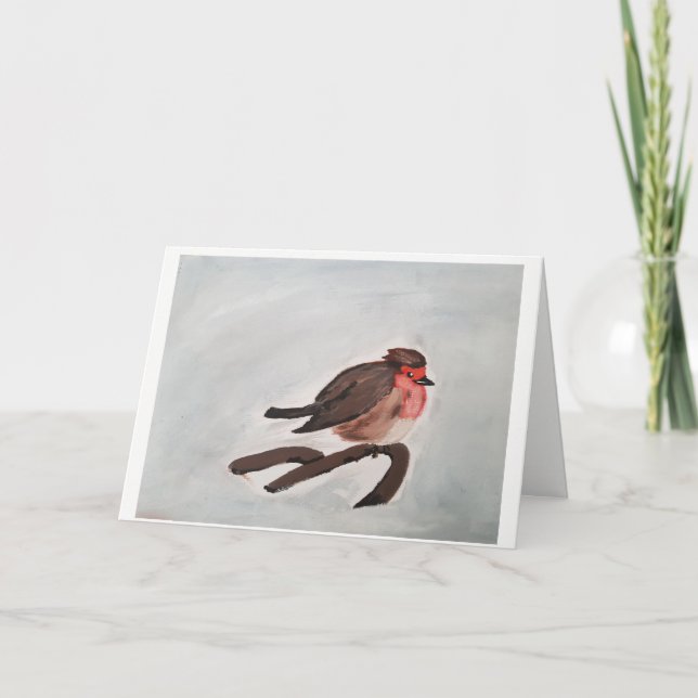 Robin christmas-kort helgkort (Framsida)