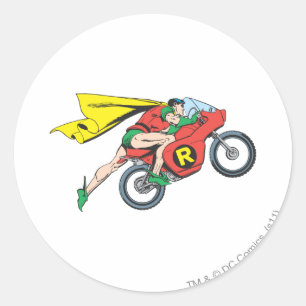 Robin & Cycle Runt Klistermärke