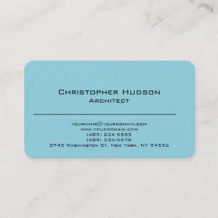 Robin Egg Blue Background Färg Company Architect Visitkort