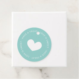 Robin Egg Blue Kärlek är Sweet Bröllop Gåvor Etiketter