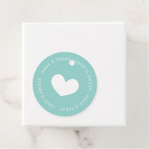 Robin Egg Blue Kärlek är Sweet Bröllop Gåvor Etiketter