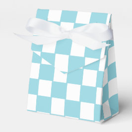 Robin Egg Blue med vit Square Mönster Tält Presentaskar