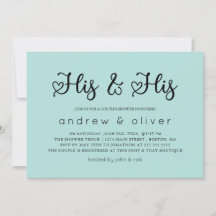 Robin Egg Blue Minimal Hans och hans par Shower