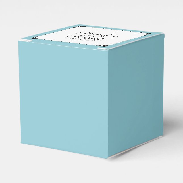 Robin Egg Blue Posh Wedding Favor Box Presentaskar (Framsidan Sidan)