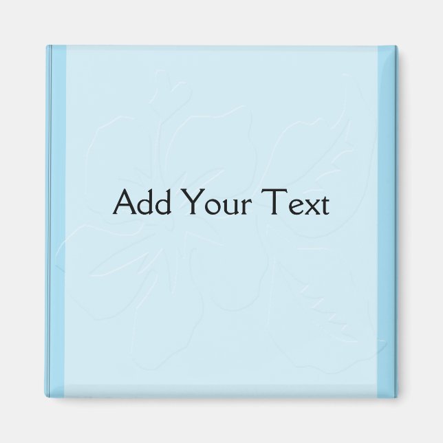 Robin Egg Blue Tone on Tone Hibiscus Magnet (Framsidan)