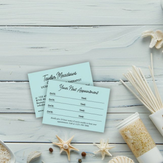 Robin Egg Practical QR Code Multi Möte Tidsbeställning Kort (Skapare uppladdad)