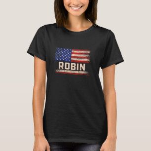 Robin Förnamn Tröja Robin Namn Amerikansk Flagga