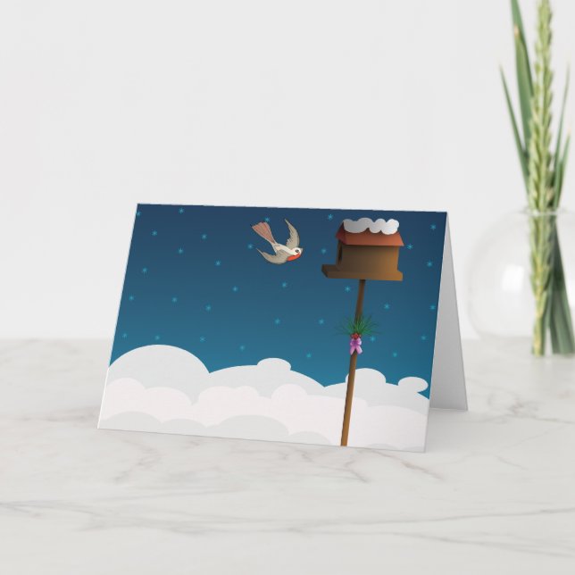 Robin hälsningkort helgkort (Framsida)