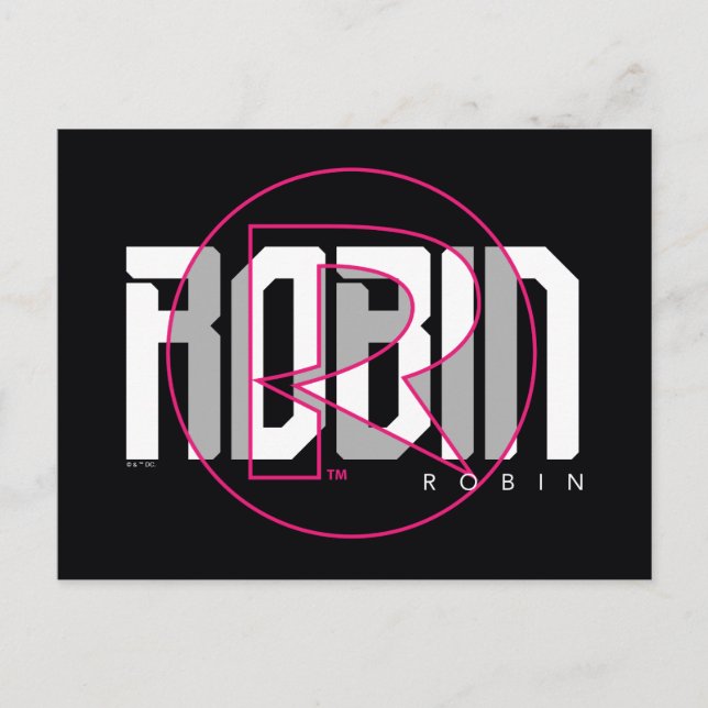 Robin Hi-Tech Namn Grafisk Vykort (Framsida)