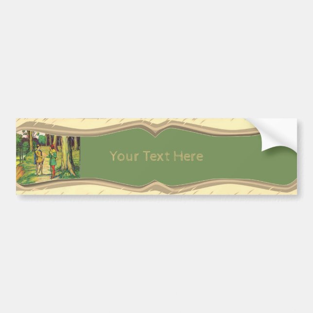 Robin Hood And Little John Bumper Sticker Bildekal (Framsidan)