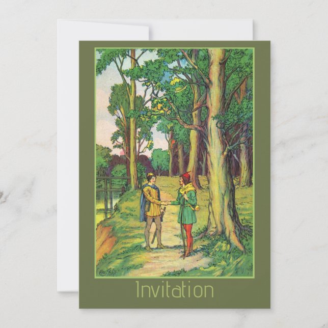 Robin Hood And Little John  Inbjudningar (Framsida)