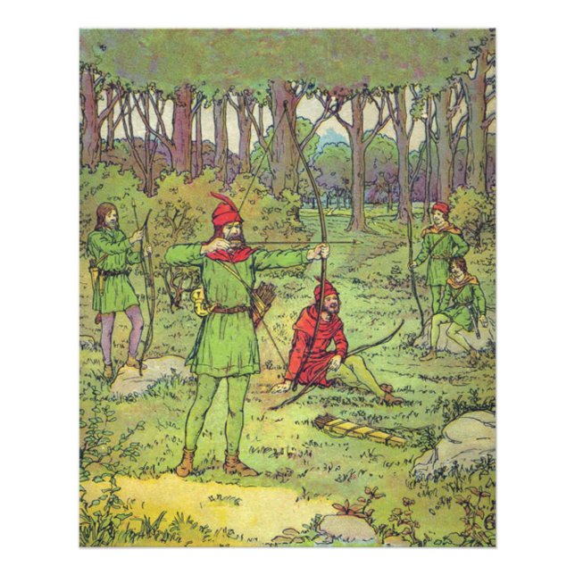 Robin Hood i skogen  Fototryck (Framsidan)