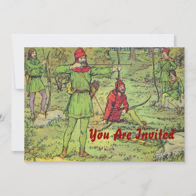 Robin Hood i skogen Inbjudningar (Framsida)
