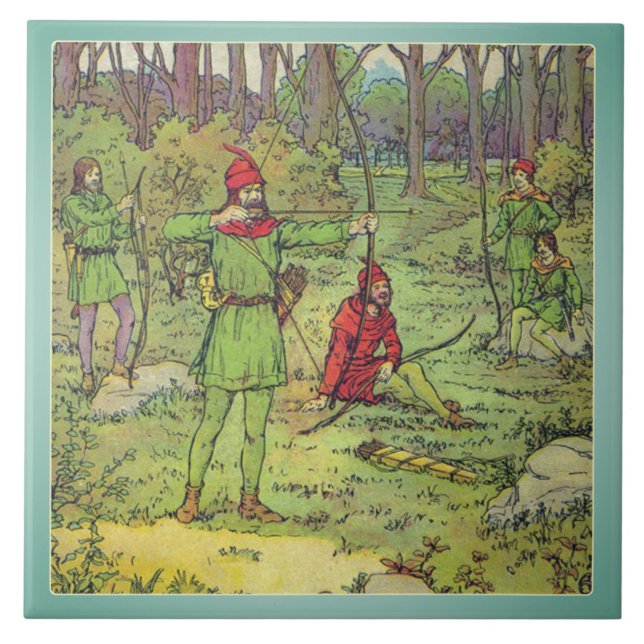 Robin Hood i skogen  Kakelplatta (Framsidan)