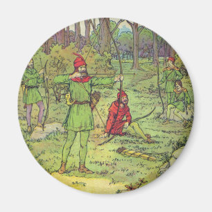 Robin Hood i skogen Magnet