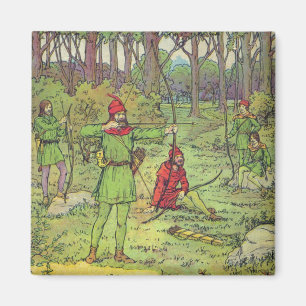 Robin Hood i skogen Magnet