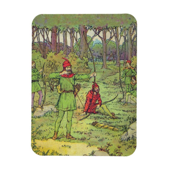 Robin Hood i skogen Magnet (Vertikal)