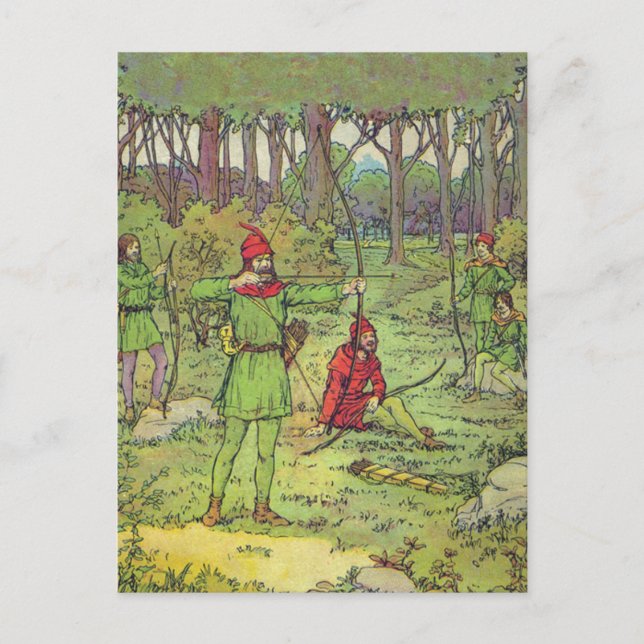 Robin Hood i skogen Vykort (Framsida)