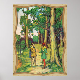 Robin Hood och Lille John-affisch Poster