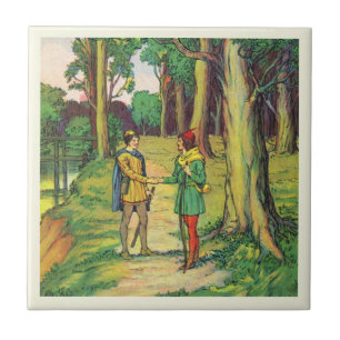 Robin Hood och Lille John Kakelplatta