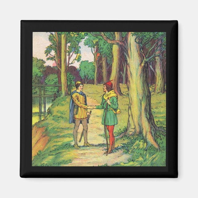 Robin Hood och Lille John  Magnet (Framsidan)