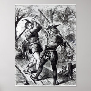 Robin Hood och lite John Poster