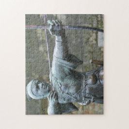 Robin Hood staty Nottingham Pussel