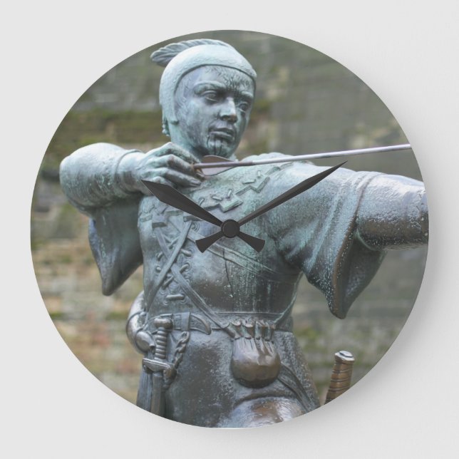 Robin Hood staty Nottingham Stor Klocka (Framsida)